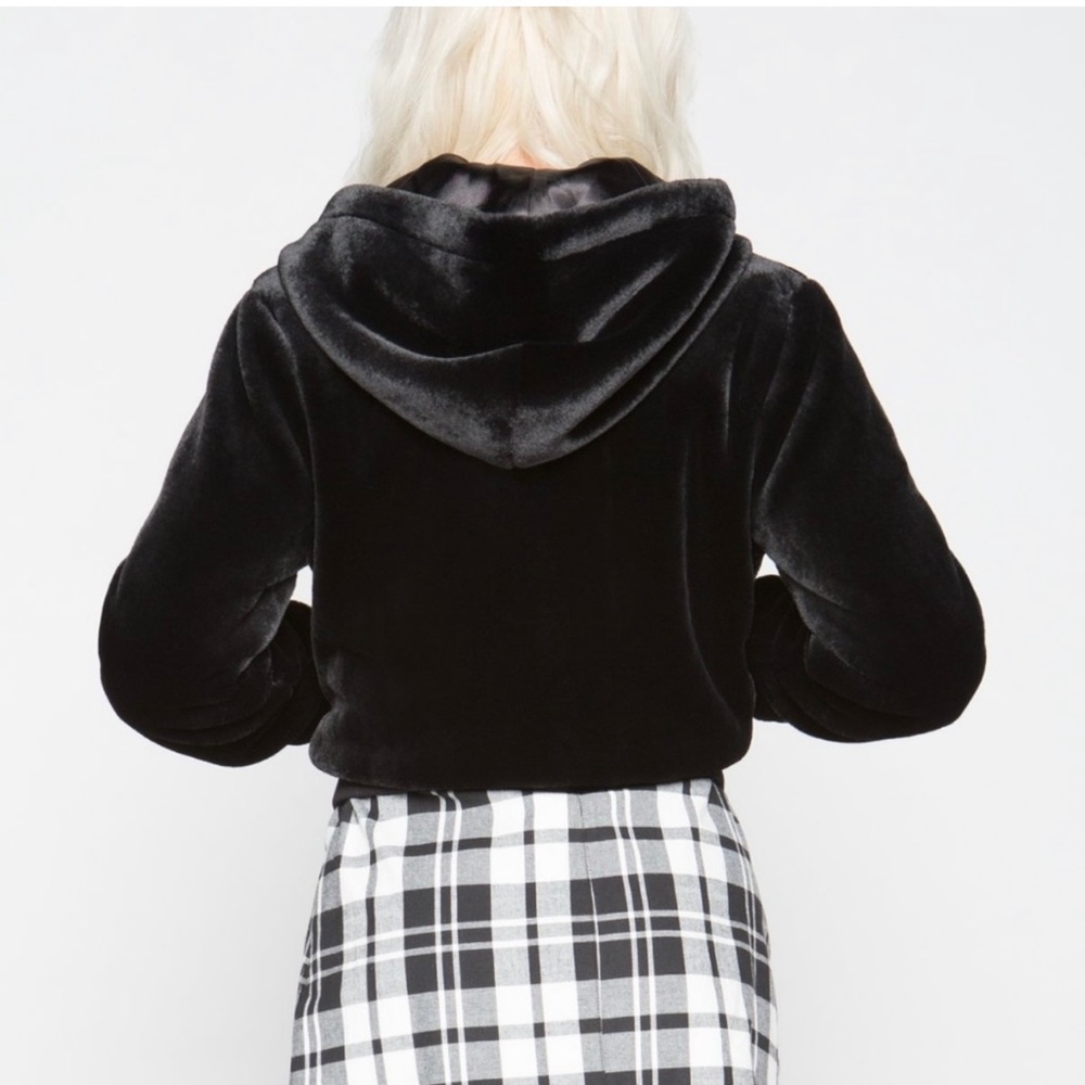 Eggie  black faux fur jacket. - Picture 3 of 7